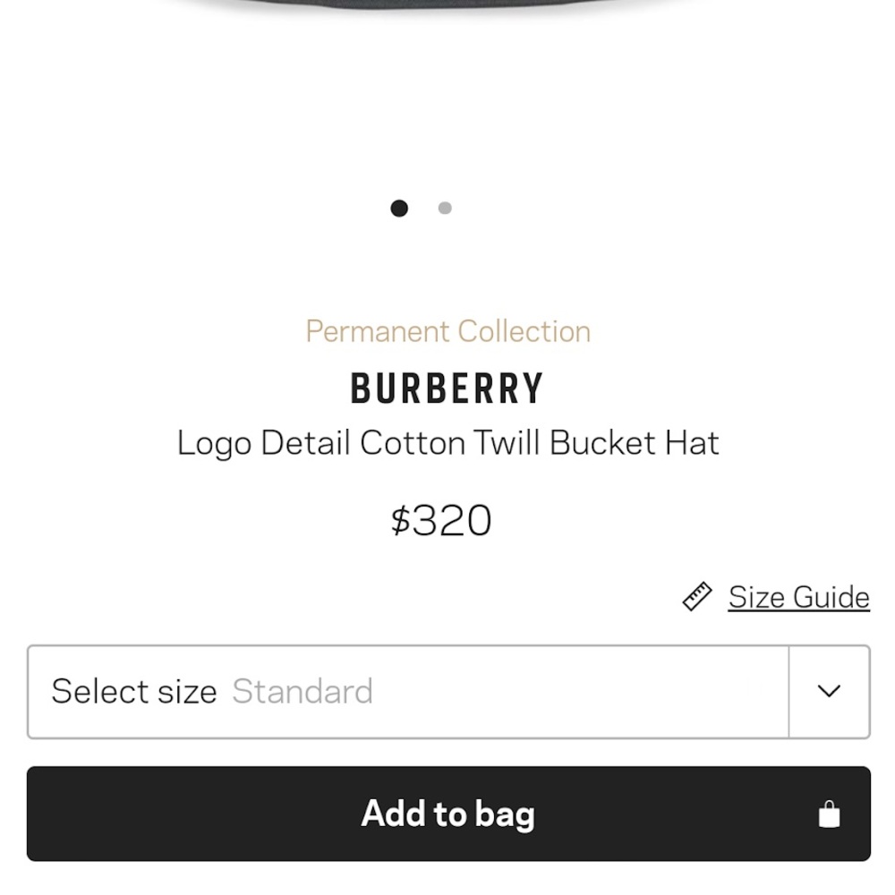 Italian permanent collection by Burberry bucket ha
